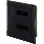 Щит распределительный встраиваемый ЩРв Practibox3 2х12м земля+нейтраль прозрачная дверь