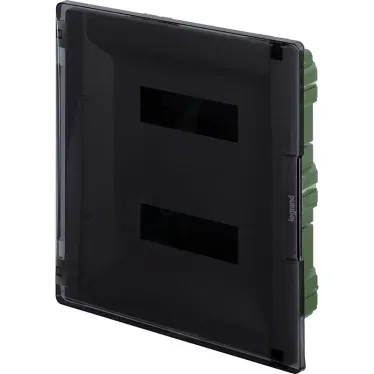 Щит распределительный встраиваемый ЩРв Practibox3 2х12м земля+нейтраль прозрачная дверь