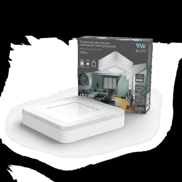 Светильник светодиодный ДБО 9 Вт 540 лм 4000К Белый IP20 145х145х40мм Алюминий Backlight Gauss