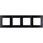 ETIKA Рамка 4 поста антрацит