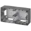 Коробка накладного монтажа 2 поста, Эра12, графит 12-6102-12
