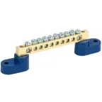 Шина N ноль на двух угловых изоляторах ШНИ-6х9-10-У2-С