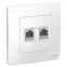 BLANCA скрытой установки розетка двойная компьютерная RJ45, белый
