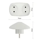 Разветвитель электрический SPx-2-W на 2 розетки без заземления 10А белый