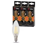 Лампа светодиодная F-LED B35-11w-827-E14 (филамент, свеча, 11Вт, тепл, E14) (10/100/5000)