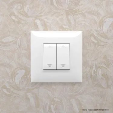 Avanti Выключатель двухклавишный в стену, Белое облако