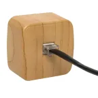 Розетка Phone одноместная ОП Минск светлое дерево