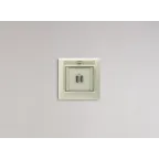 VALENA Розетка двойная USB слоновая кость