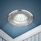 Светильник встраиваемый алюминиевый KL34 AL/SL/1 MR16, 12V, 50W хром