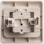 ЭТЮД Переключатель одноклавишный скрытый с индикацией бежевый