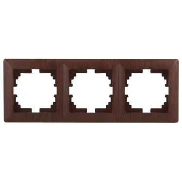 Рамка на 3 поста, СУ, Solo, венге, 4-503-10