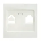 Валенсия лицевая панель розетки Phone 1-местная жемчуг