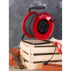 Удлинитель на катушке Гефест 2.0 4 гнезда 50м с заземлением и предохранителем КГ 3x2.5 16А/3.5кВт PROxima