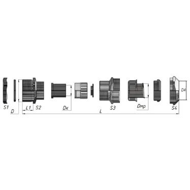 Ввод кабельный ВК-М32-25-МР32 IP66/IP67/IP68