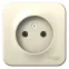 BLANCA розетка наружная без заземления без шторок, 16А, 250В, молочный