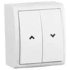 15 Aqua Переключатель для жалюзи с электрической блокировкой IP54 10А 250В винтовой зажим S15A белый