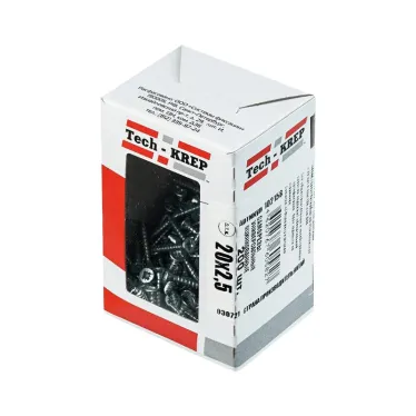 Шуруп универсальный 2,5х20 потайная головка, остроконечный, оцинкованный (200шт) - коробка