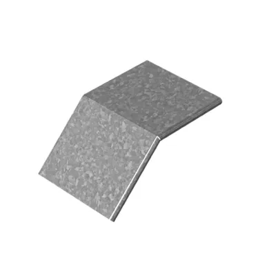 Крышка к угловому соединителю внешнему 45 град. к лотку 50х50, толщина 1,0 мм, Сендзимир цинк