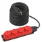 Удлинитель силовой UK-4e-3x1,5-40m-IP44(KG) с заземлением 4 розетки каучук 40м КГ 3х1,5мм2 IP44