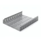 Металлический лоток перфорированный 400х80х3000, толщина 1,0 мм, Сендзимир цинк
