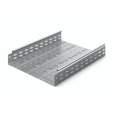 Металлический лоток перфорированный 400х80х3000, толщина 1,0 мм, Сендзимир цинк