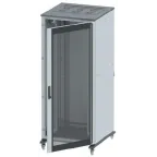 Напольный шкаф 42U Ш600хГ600 передняя дверь стекло, задняя глухая дверь,крыша укомплектована вводом и заглушками