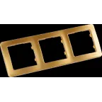 MASTER Рамка на 3 поста, золото
