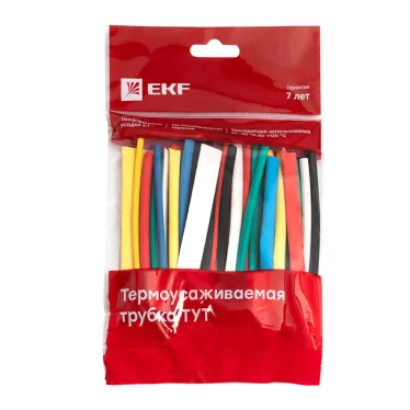 Набор ТУТ нг: 6 цветов по 5шт. Разного диаметра (3/1,5 ,4/2, 5/2,5 , 6/3, 8/4) 100мм. PROxima