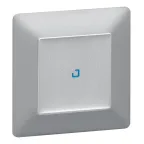 Valena LIFE Лицевая панель для выключателя одноклавишного с подсветкой/индикацией Алюминий
