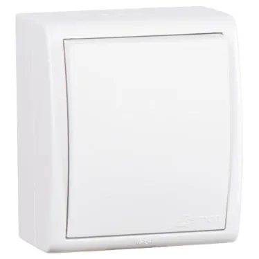 Выключатель одноклавишный, IP54 10А 250В, винтовой зажим, S15A, белый
