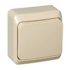 ЭТЮД Переключатель одноклавишный наружный бежевый сх.6