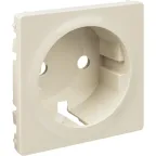 Valena LIFE Лицевая панель розетки 2К+З Слоновая кость