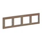 Valena LIFE Рамка 4 поста светлое дерево универсальная