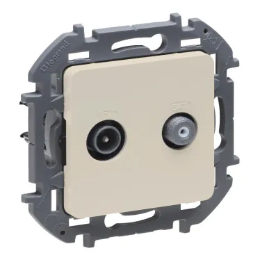 Розетка TV/SAT звезда INSPIRIA слоновая кость