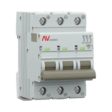 Выключатель автоматический AV-6 DC 3P 25A (C) 6kA AVERES