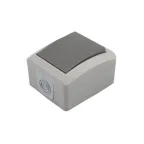 Переключатель проходной INDUSTRIAL IP54, о/у, серый