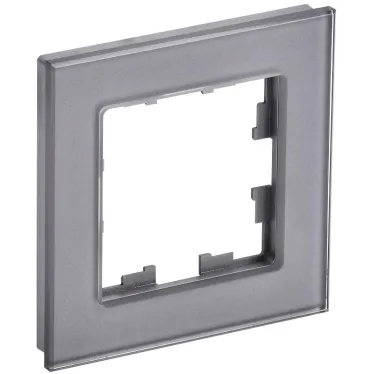 BRITE Рамка 1 пост РУ-1-2-БрСе стекло серый