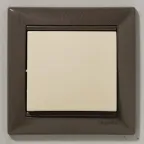 Выключатель одноклавишный, в рамку, слоновая кость