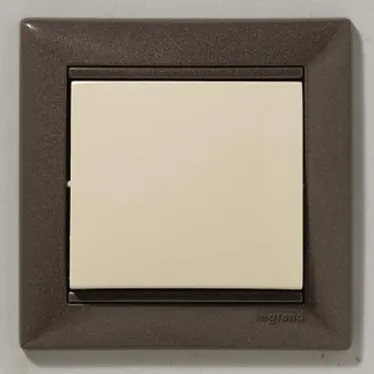 Выключатель одноклавишный, в рамку, слоновая кость