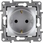ETIKA Розетка 2К+З немецкий стандарт винтовые зажимы 16 А 250 В алюминий