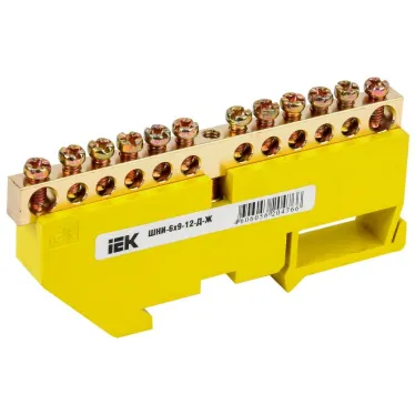 Шина PE земля на DIN-изоляторах ШНИ-6х9-12-Д-Ж
