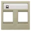 ABB Zenit Шампань Накладка 2-я тел/комп розетки(для суп2017.2,2017.3,2018,2018.5,2018.6,2018.8 | N2218.2 CV  | 2CLA221820N1901 | ABB
