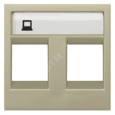 ABB Zenit Шампань Накладка 2-я тел/комп розетки(для суп2017.2,2017.3,2018,2018.5,2018.6,2018.8 | N2218.2 CV  | 2CLA221820N1901 | ABB