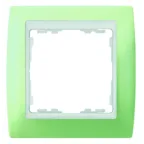 Рамка на 2 поста, S82, пастель зеленая - белый