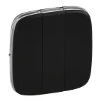 Valena ALLURE Лицевая панель для выключателя трехклавишного Антрацит