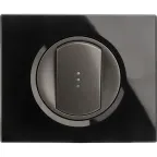 Рамка, однопостовая, черное стекло