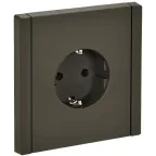 FORTE@PIANO Розетка 1-местная с заземлением с защитными шторками безвинтовое крепление 16А FP313 серый IEK