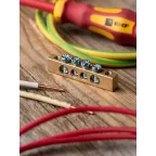 Шина PEN ноль-земля 6х9мм 4 отверстия латунь крепеж по краям PROxima