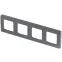 Рамка 4 поста INSPIRIA дымчатая