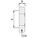 Гайка заземляющая M32x1,5 никел. латунь